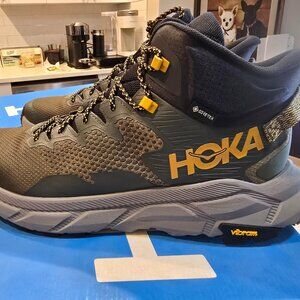 Hoka One One Trail Code GTX 1123165 DBAV Men's GREEN Hiking Shoes Boot Size 13